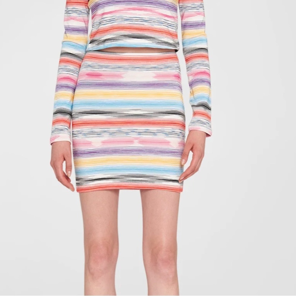 NWT Missoni Minigonna Stretch Multicolored Space-Dyed Skirt
